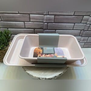 Masterclass ❤️Premium Bakeware nonstick (2) Brownie  13” & Loaf 9” Pan pink NWT